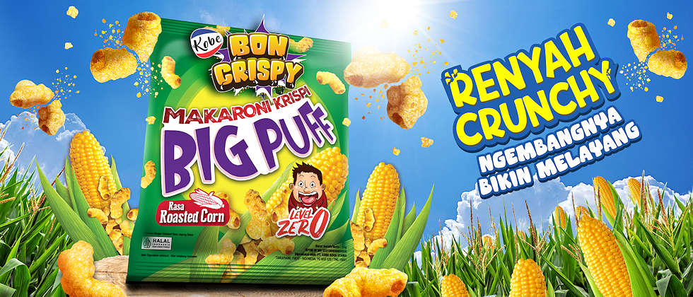 Snack BonCrispy Makaroni Krispi Big Puff Level 0 Rasa Jagung Bakar banner