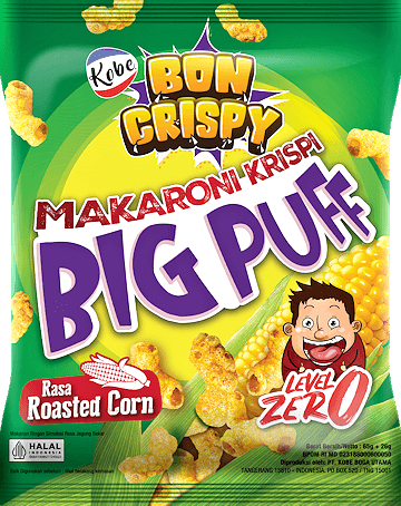 Snack BonCrispy Makaroni Krispi Big Puff Level 0 Rasa Jagung Bakar pack